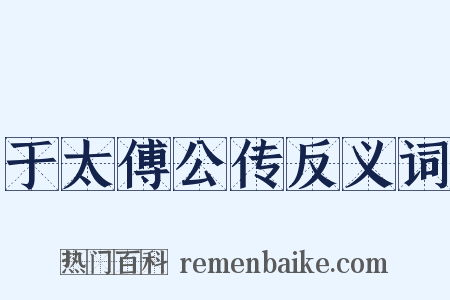 于太傅公传反义词是什么意思的图片